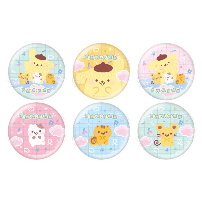 "Pompompurin Cute and Plump Can Badge" Blind
