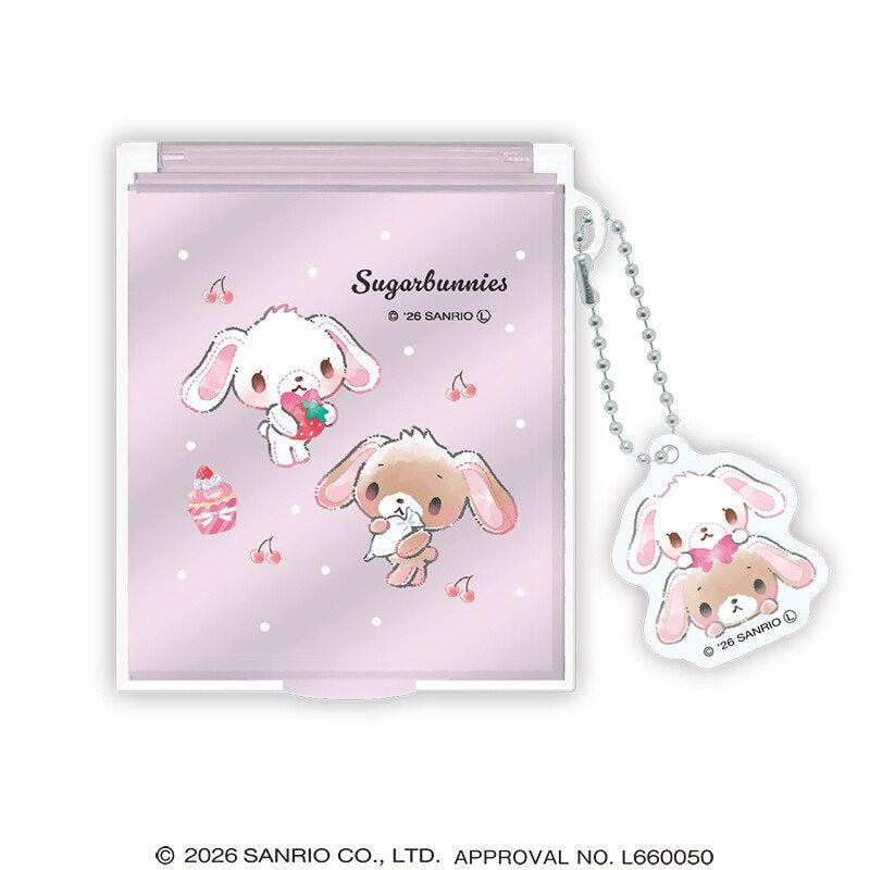 "Sugarbunnies Cherry Pink" Compact Mirror