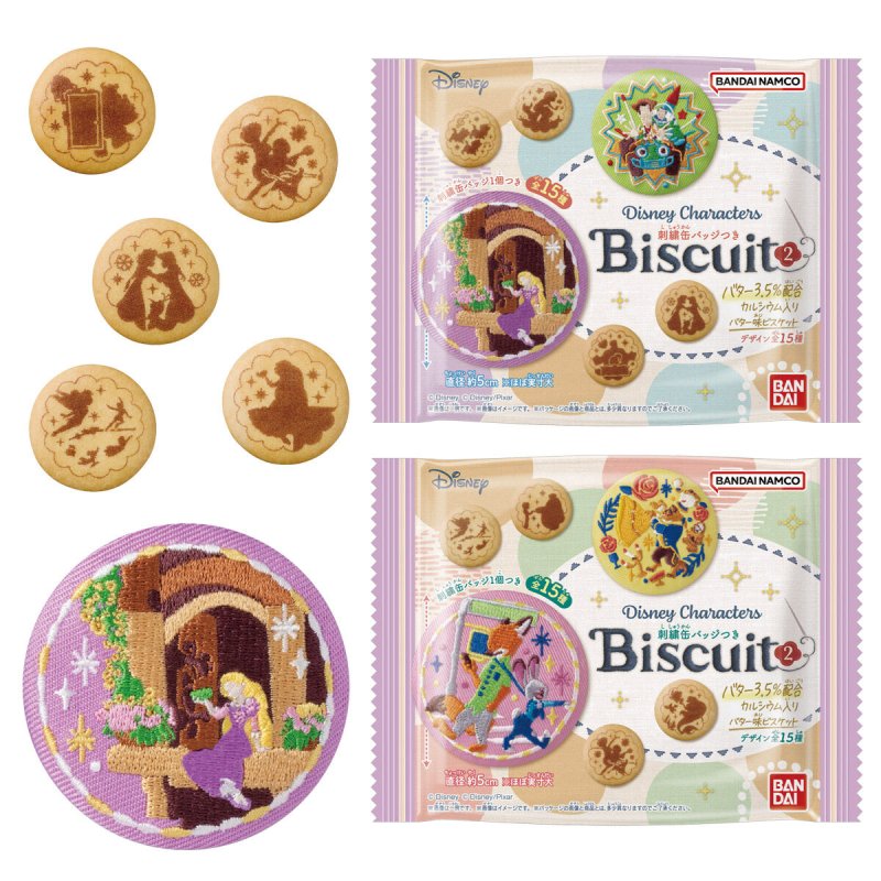 "Disney Characters Embroidered Badge & Biscuit 2" Blind