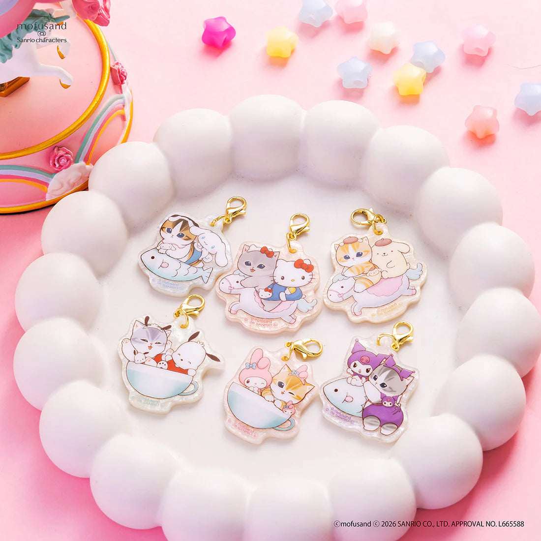 "Mofusand x Sanrio Marble Acrylic Charm" Blind