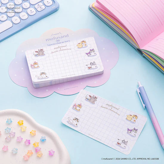"Mofusand x Sanrio" Free Space Notepad Memo