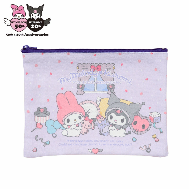 "My Melody & Kuromi 50th & 20th Anniversary" Flat Pouch