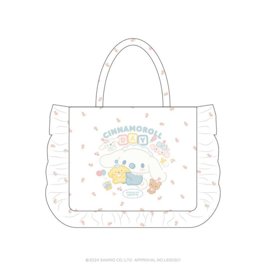 [CINNAMOROLL] "Etoile Et Griotte x Pompompurin and Cinnamoroll" Frill Tote Bag - Rosey’s Kawaii Shop
