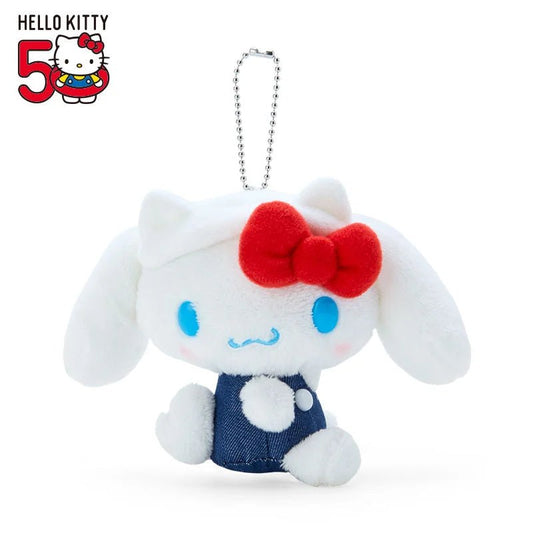 [CINNAMOROLL] "HELLO EVERYONE! Hello Kitty 50th" Plush Keychain - Rosey’s Kawaii Shop