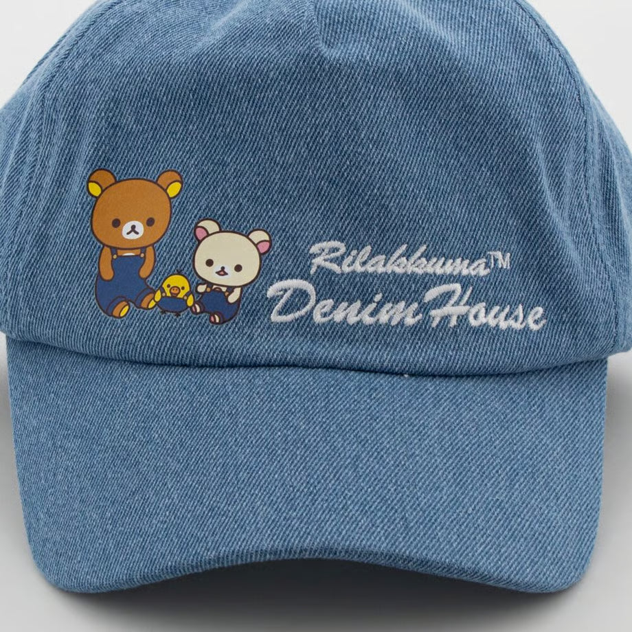 "Rilakkuma Denim House" Color Embroidered Cap