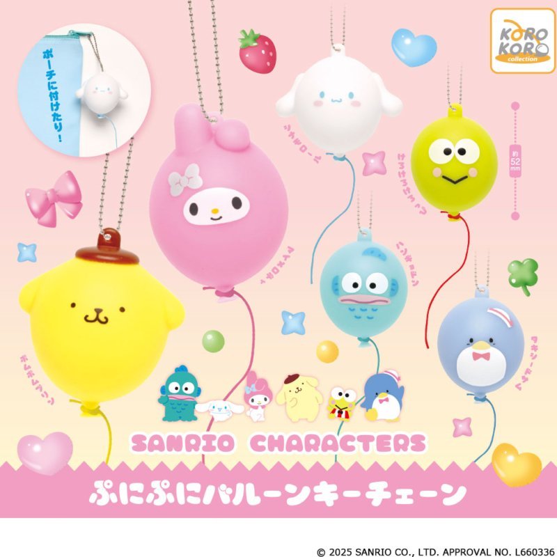 *GACHAPON* "Sanrio Balloon Face Keychain" - Rosey’s Kawaii Shop