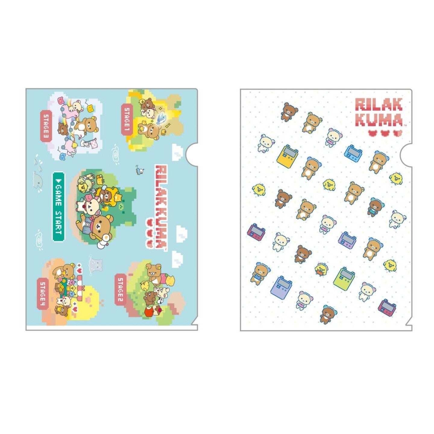 "Gaming Rilakkuma" Clear Folder - Rosey’s Kawaii Shop