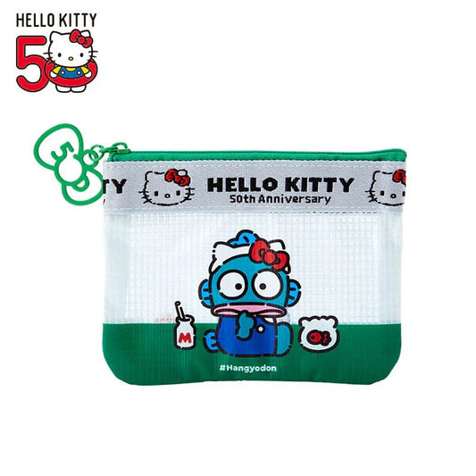 [HANGYODON] "HELLO EVERYONE! Hello Kitty 50th" Vinyl Pouch - Rosey’s Kawaii Shop