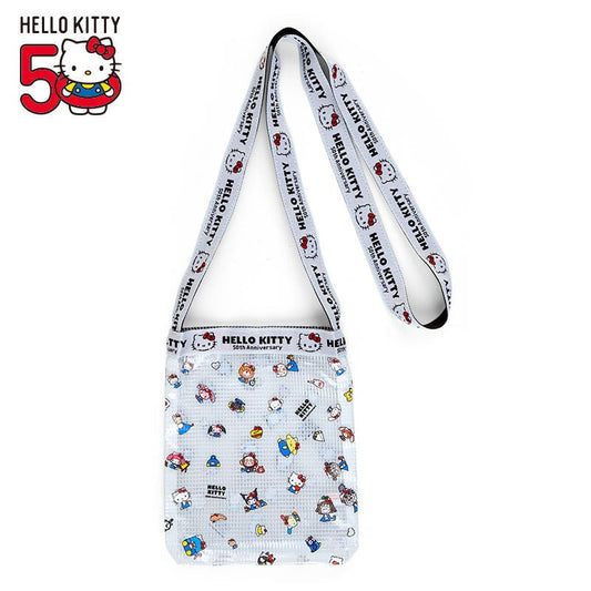 "HELLO EVERYONE! Hello Kitty 50th" Vinyl Shoulder Bag - Rosey’s Kawaii Shop