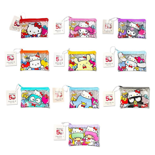 "Hello Kitty 50th Anniversary" PVC Pouch - Rosey’s Kawaii Shop