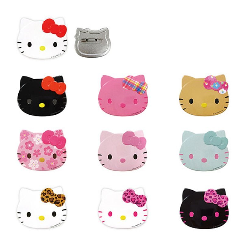 "Hello Kitty Die Cut Face Badge" Blind - Rosey’s Kawaii Shop