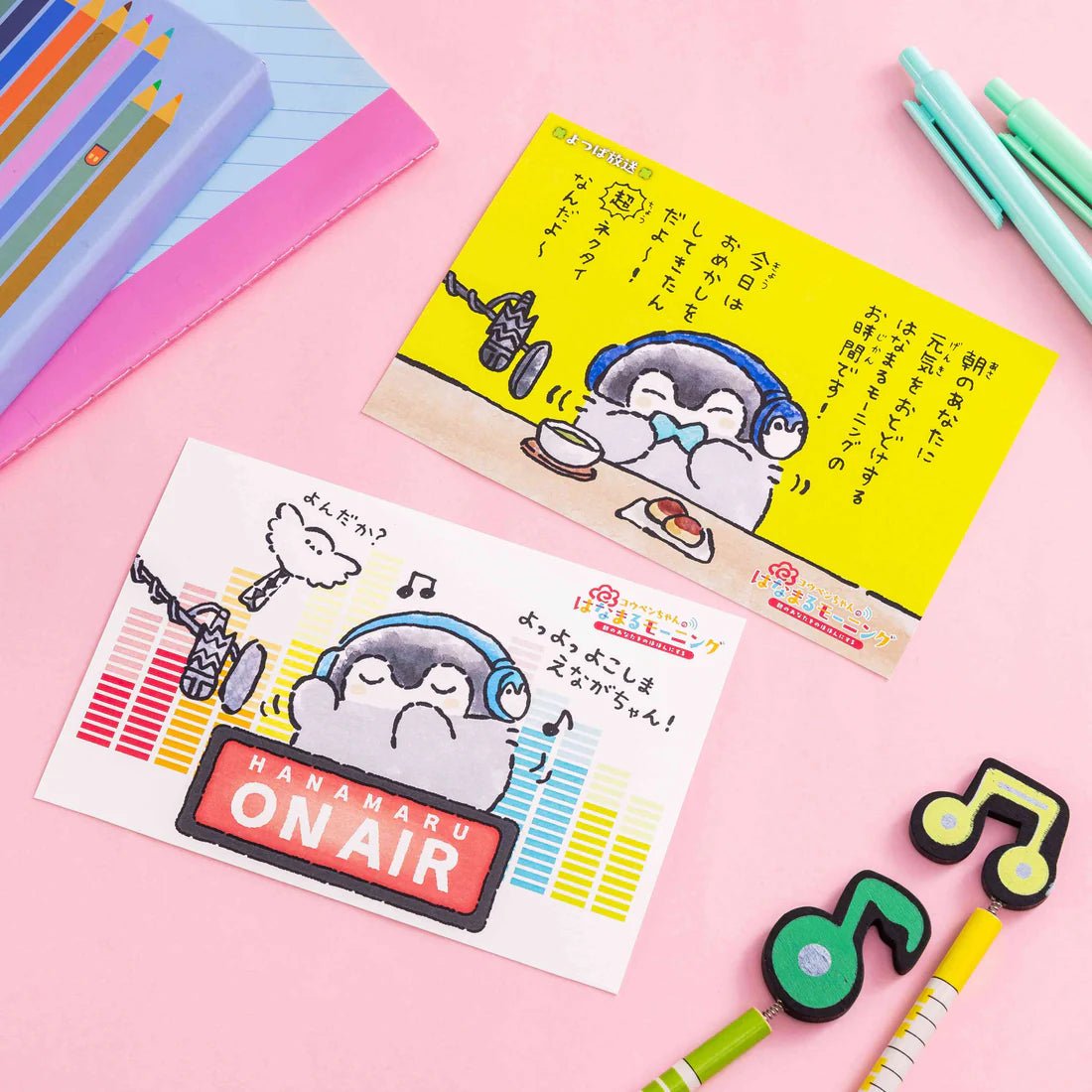 "Koupenchan Morning Sticky Notes" Postcards - Rosey’s Kawaii Shop