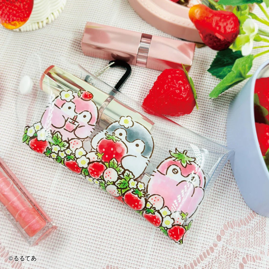 "Koupenchan Strawberry" Clear Multi Case - Rosey’s Kawaii Shop