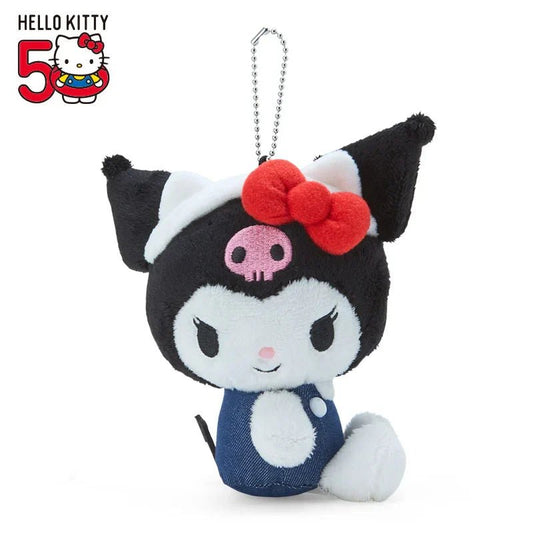 [KUROMI] "HELLO EVERYONE! Hello Kitty 50th" Plush Keychain - Rosey’s Kawaii Shop