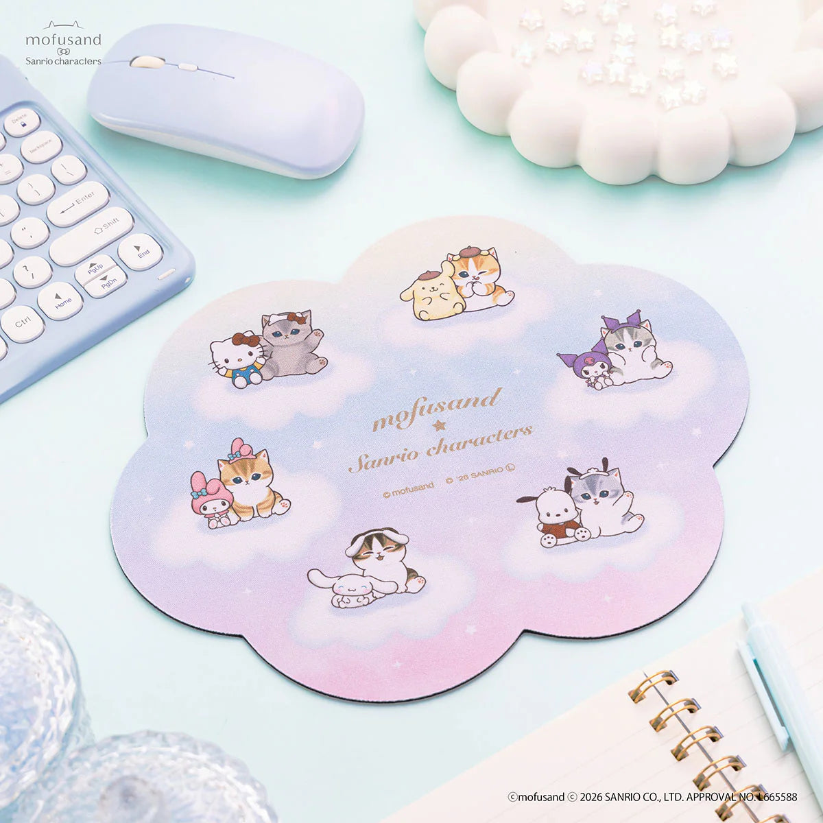 "Mofusand x Sanrio" Mouse Pad