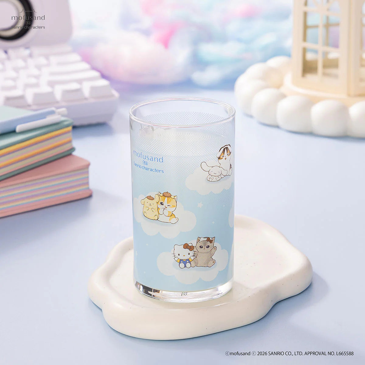 "Mofusand x Sanrio" Retro Glass Cup