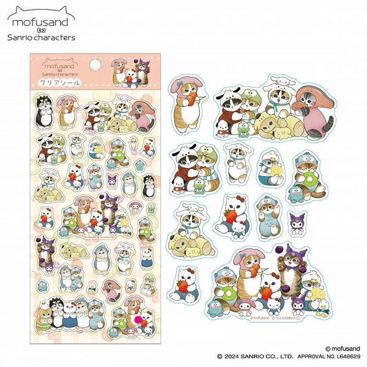 "Mofusand x Sanrio" Sticker Sheet - Rosey’s Kawaii Shop