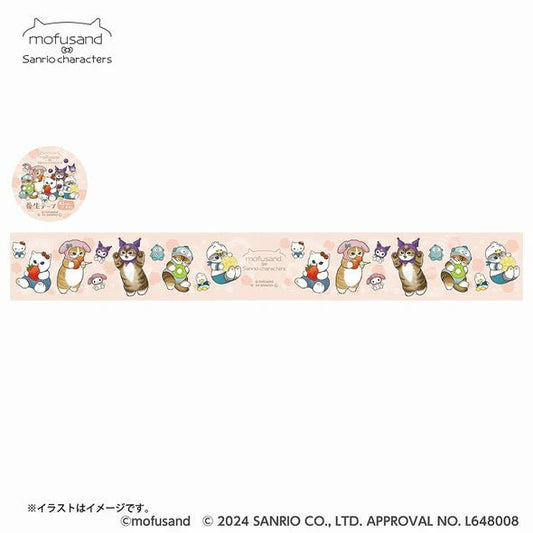 [PINK] "Mofusand x Sanrio" Thick Masking Tape - Rosey’s Kawaii Shop