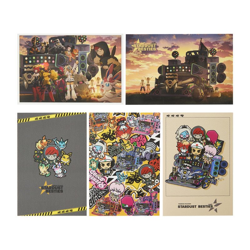 "Pokemon Trainers Stardust Besties" Postcard & Stand Set - Rosey’s Kawaii Shop