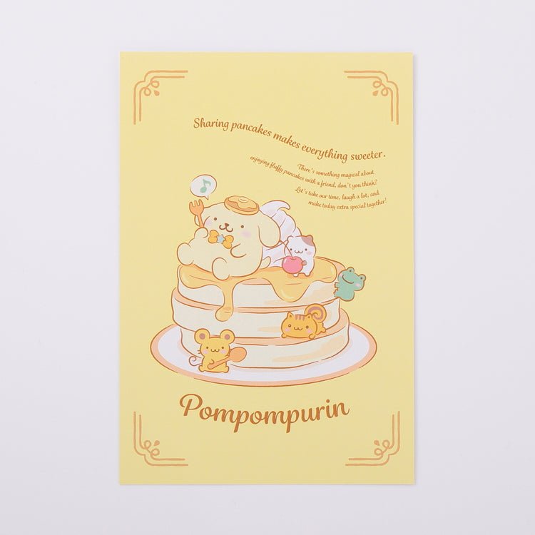 "Pompompurin: Happy Share Pancake" Postcards - Rosey’s Kawaii Shop