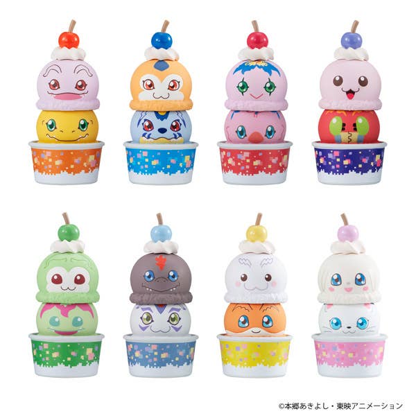 "Digimon Adventure Stack Up Ice Cream Figure" Blind