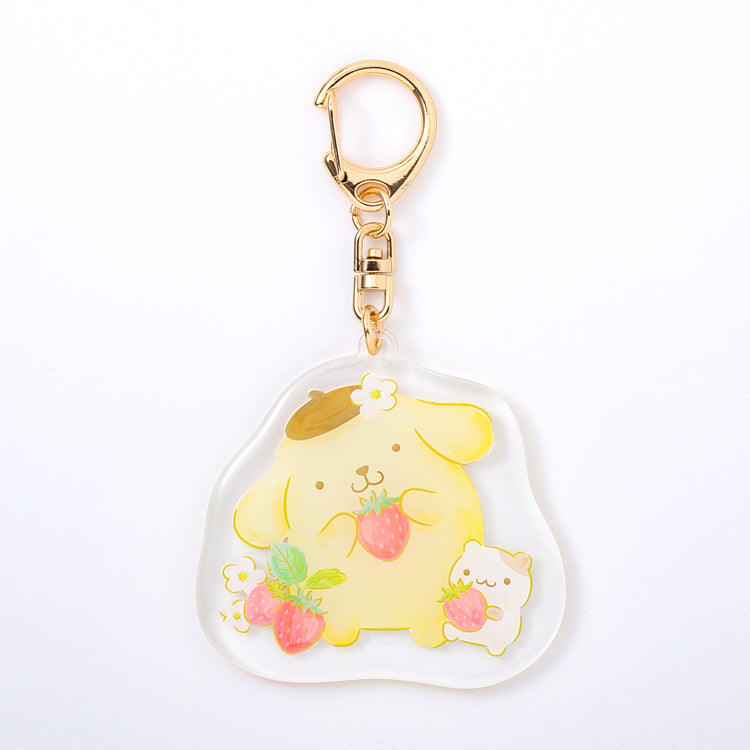 "Pompompurin Strawberry Friends" Acrylic Keychain