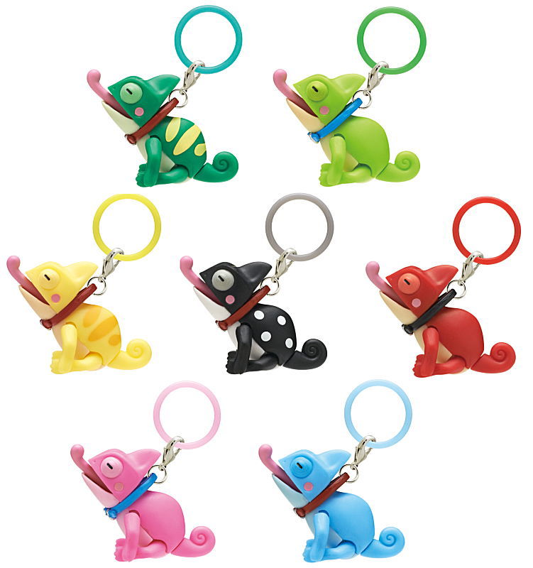 *GACHAPON" "Osanpo Chameleon Keychain" Blind