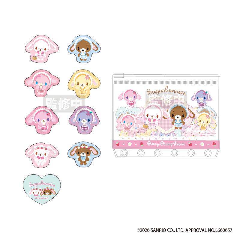 "Sugarbunnies" Glitter Sticker with Binder Pocket