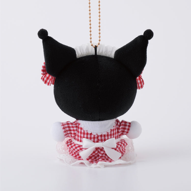 "Kuromi Tokimeki Maid" Plush Keychain