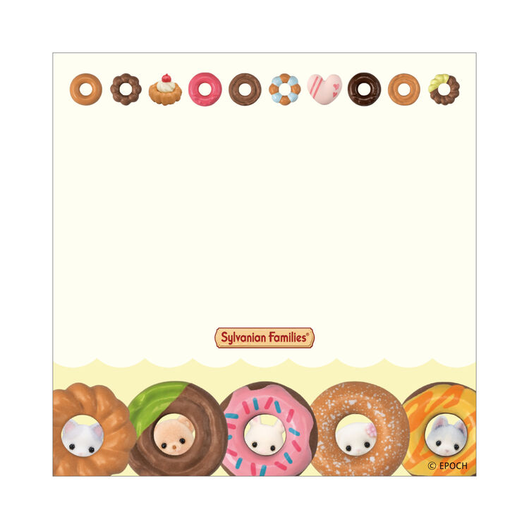 "Sylvanian Families Donut" Memo Pad