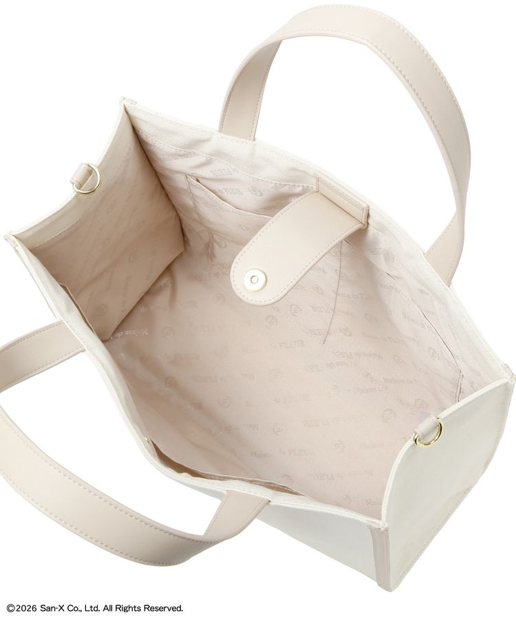 "Maison de FLEUR x Rilakkuma" Canvas 2 Way Square Tote Bag