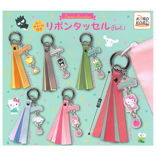 *GACHAPON* "Sanrio Characters Ribbon Tassel with Charm"