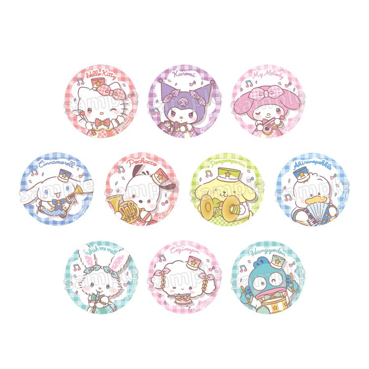 "Sanrio Gingham Parade" Tin Badge Blind Bag - Rosey’s Kawaii Shop