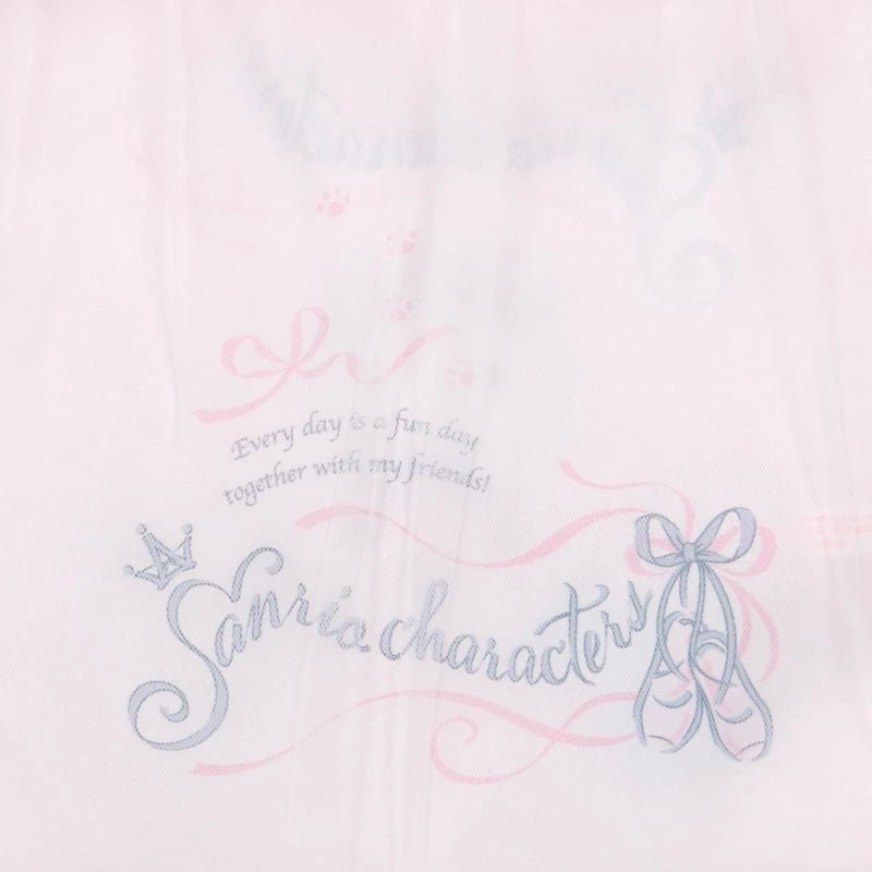 "Sanrio White Cat Ballerina" Drawstring Bag w/ Handle - Rosey’s Kawaii Shop