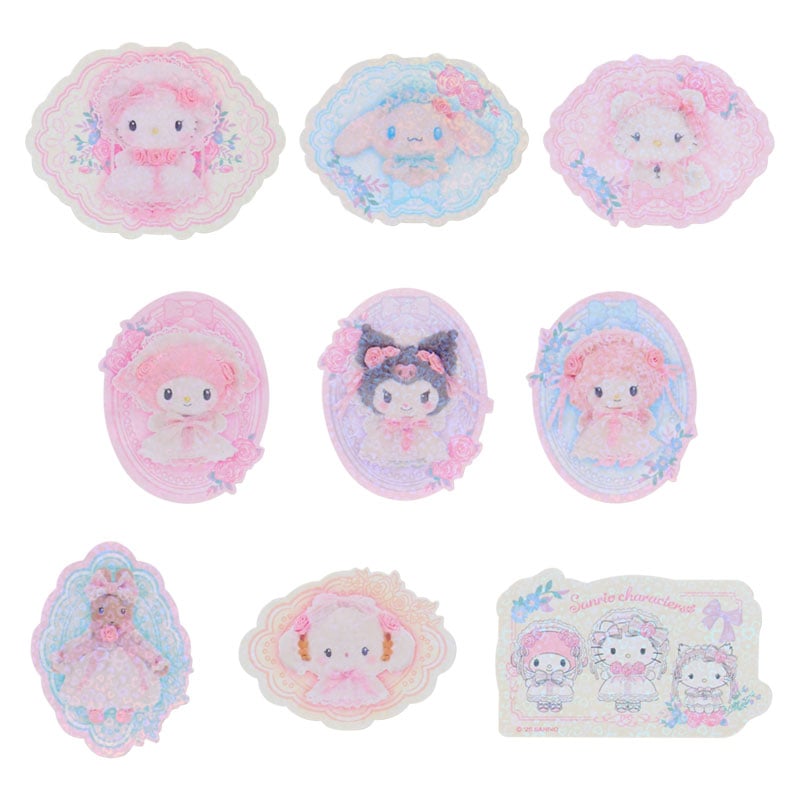 "Sanrio White Frill" Sticker Set - Rosey’s Kawaii Shop