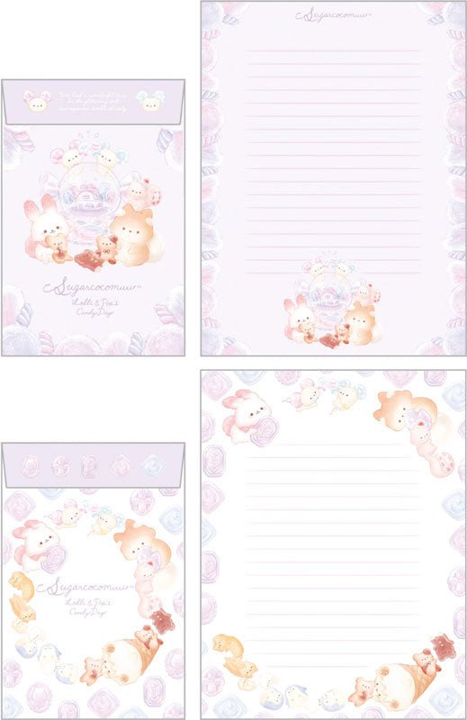 "Sugarcocomuu Lolli & Pop Candy Day" Letter Set - Rosey’s Kawaii Shop