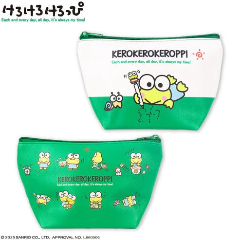 "Thankyoumart x Keroppi" Trapezoid Pouch - Rosey’s Kawaii Shop