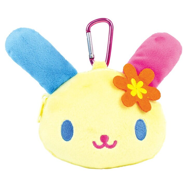 "Usahana" Plush Zipper Pouch with Carabiner - Rosey’s Kawaii Shop