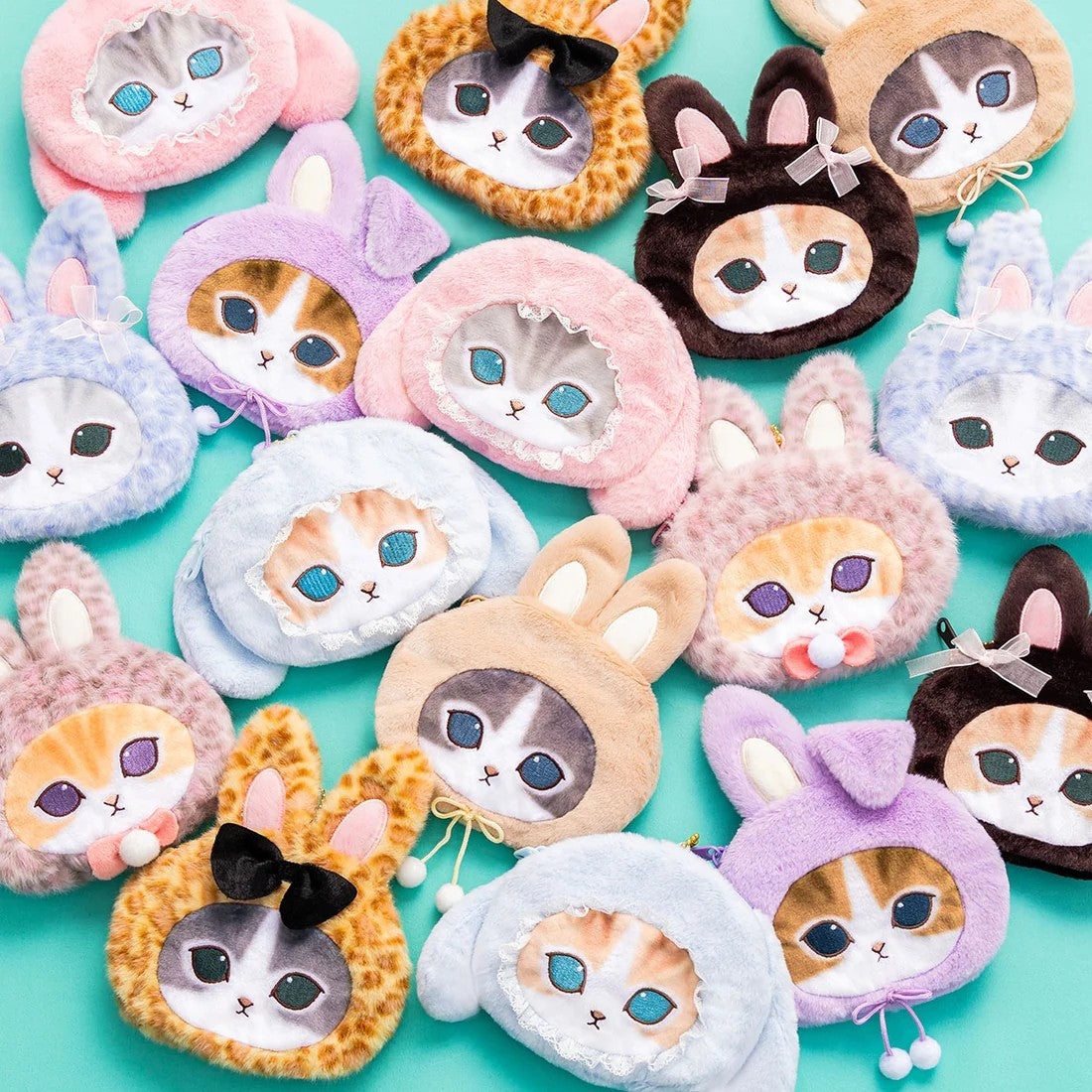 "Mofusand Lots of Rabbits! Face Pouch" Blind