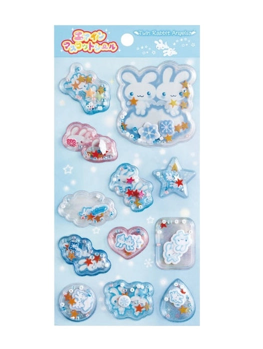 [TWIN RABBIT ANGEL] "San-X Universe" Air-in Sticker Sheet
