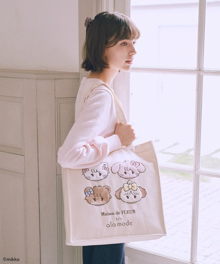 [IVORY] "Maison de FLEUR x Mikko Illustrations" Tote Bag