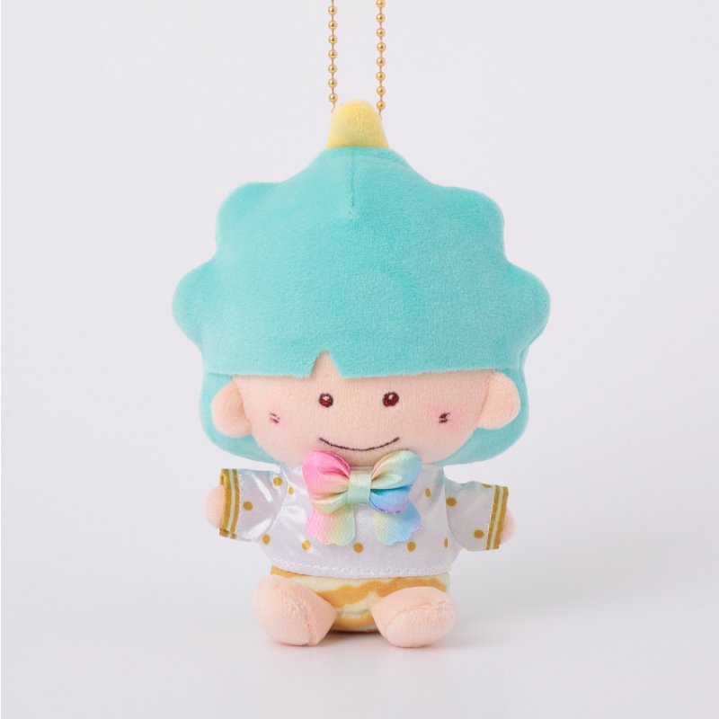 [DON / TEAL RAINBOW] "Ichigo Shinbun 50th Anniversary x Munyugurumi Patio POPUP STORE" Plush Keychain