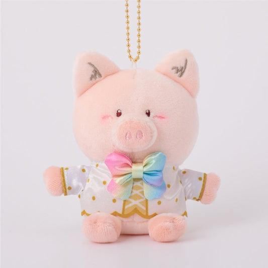 [ZASHIKIBUTA RAINBOW] "Ichigo Shinbun 50th Anniversary x Munyugurumi Patio POPUP STORE" Plush Keychain