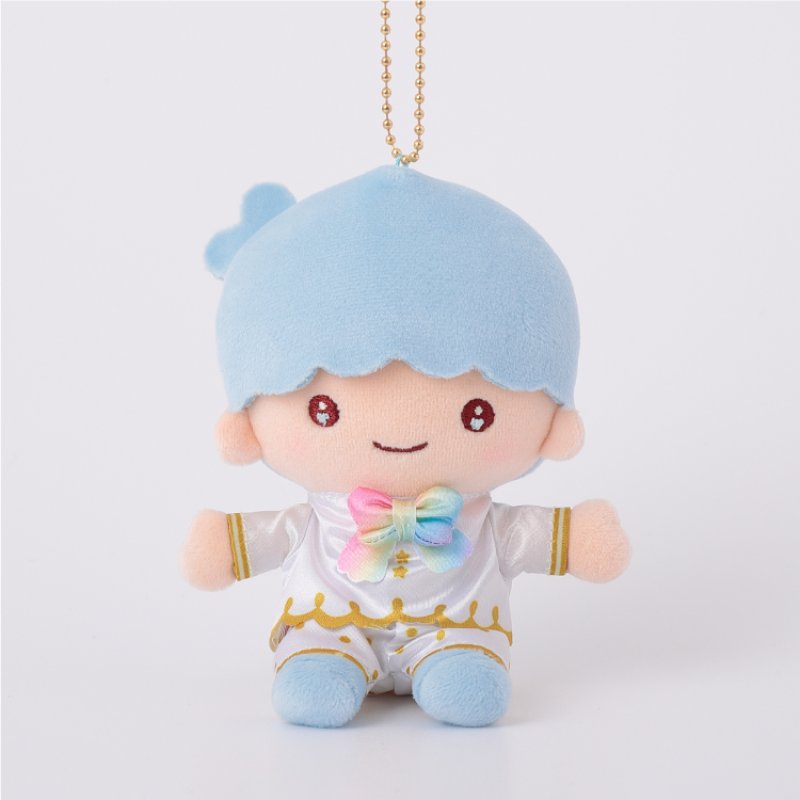 [KIKI / LITTLE TWIN STARS RAINBOW] "Ichigo Shinbun 50th Anniversary x Munyugurumi Patio POPUP STORE" Plush Keychain