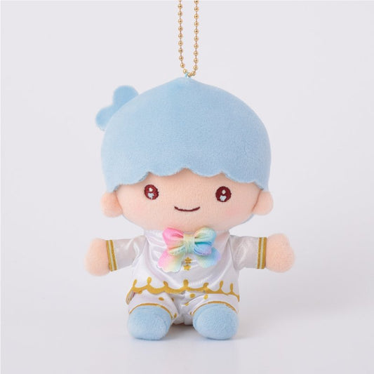 [KIKI / LITTLE TWIN STARS RAINBOW] "Ichigo Shinbun 50th Anniversary x Munyugurumi Patio POPUP STORE" Plush Keychain
