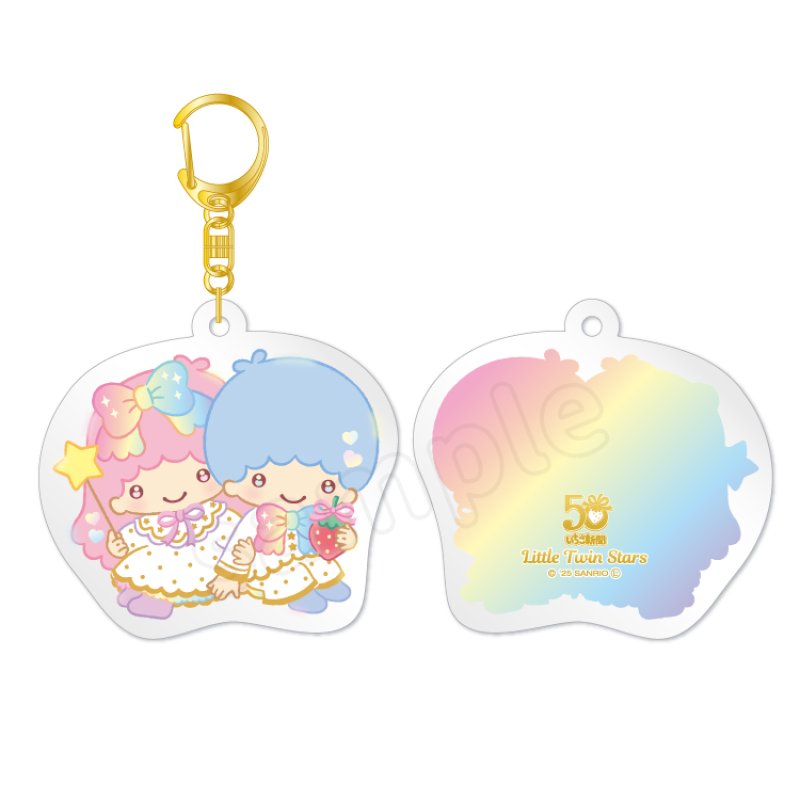 [LITTLE TWIN STARS] "Ichigo Shinbun 50th Anniversary x Munyugurumi Patio POPUP STORE" Acrylic Keychain