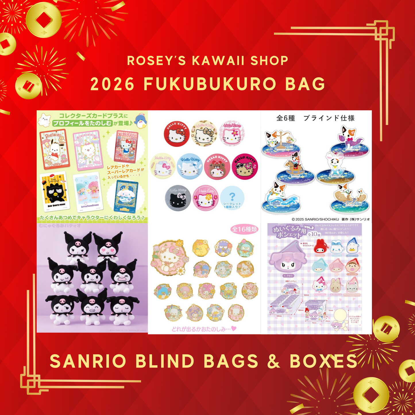 [SANRIO BLIND BAGS & BOXES] "2026 Fukubukuro Lucky Bag"
