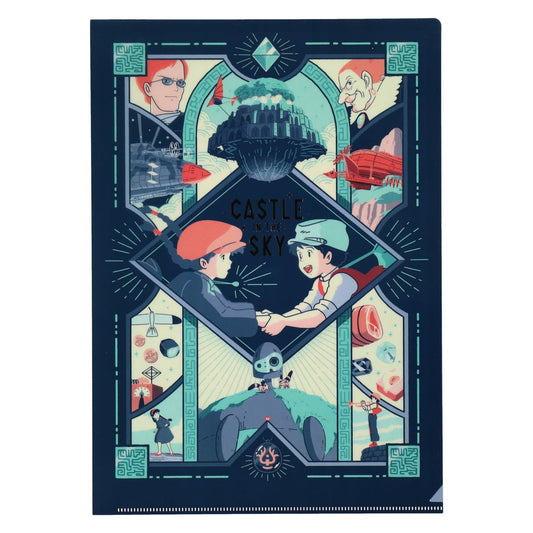 "Laputa Castle in the Sky" Retro Frame File Folder