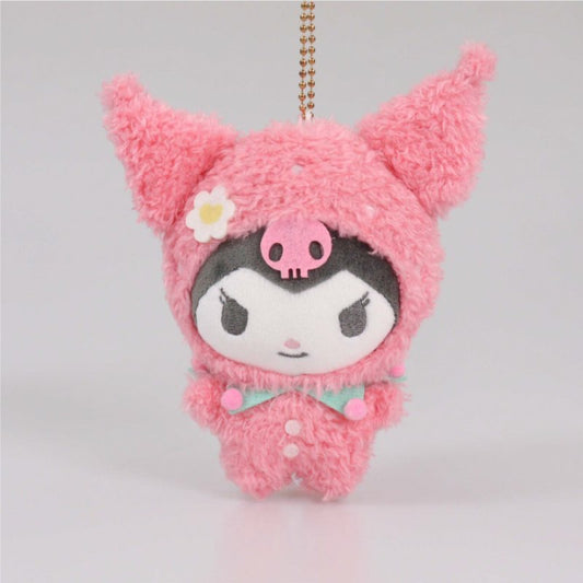 [KUROMI STRAWBERRY] "Ichigo Shinbun 50th Anniversary x Munyugurumi Patio POPUP STORE" Plush Keychain