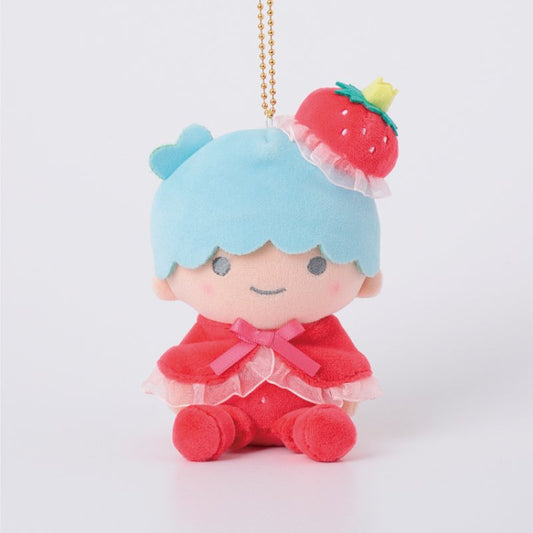 [KIKI / LITTLE TWIN STARS] "Sanrio Strawberry Crown" Plush Keychain